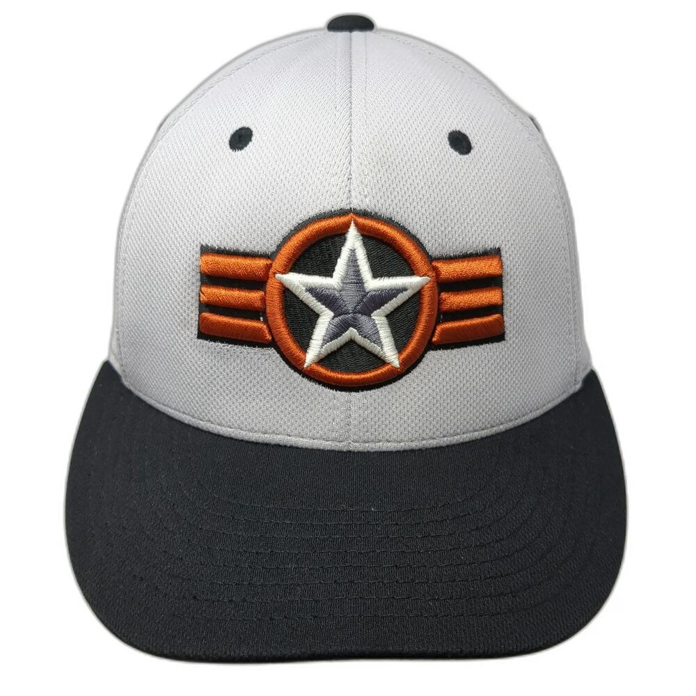 Pacific Headwear Baseball Cap Gray M Flexfit Earn It Star Logo Performance Hat